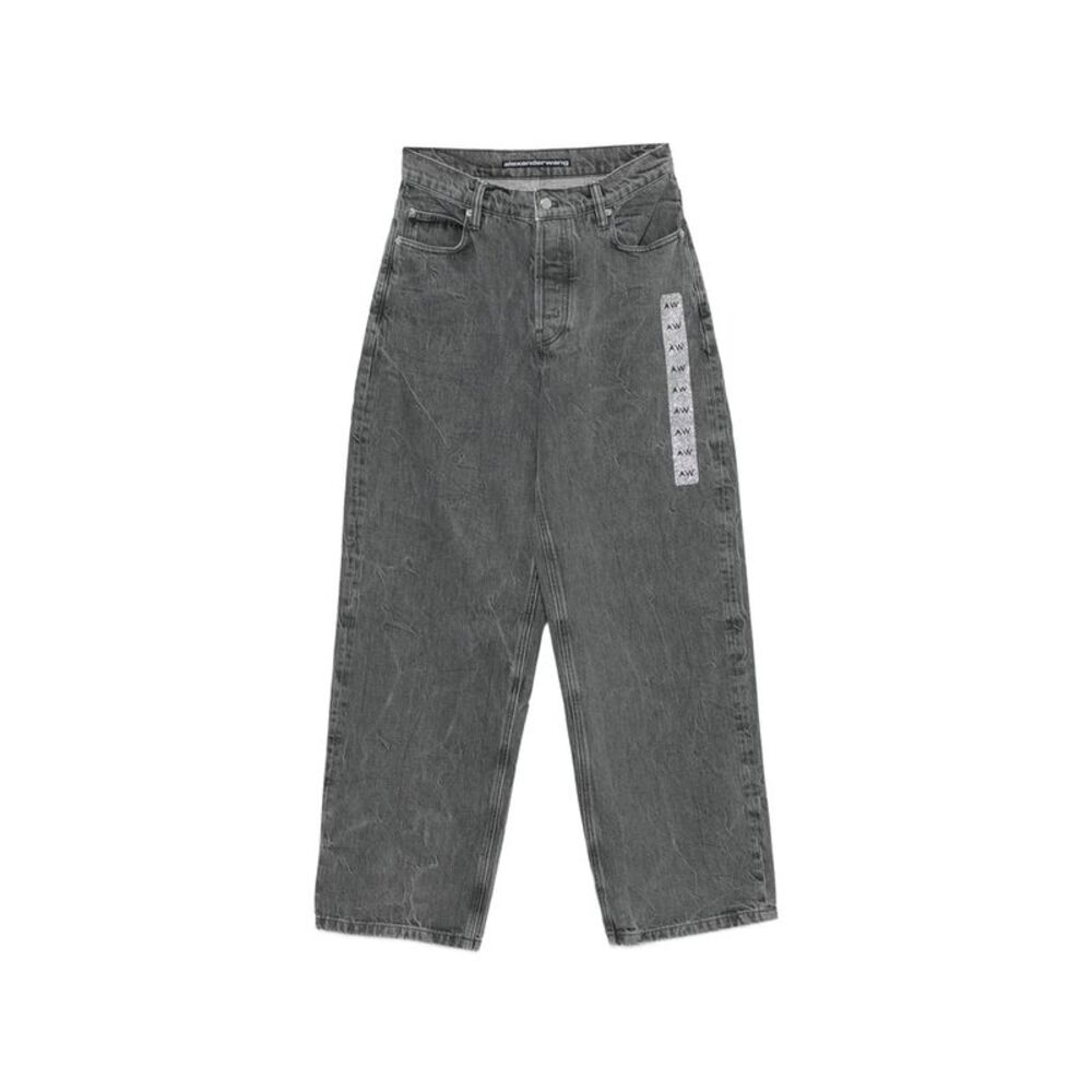 Alexander Wang Grey Denim - Straight-Leg Jeans Women